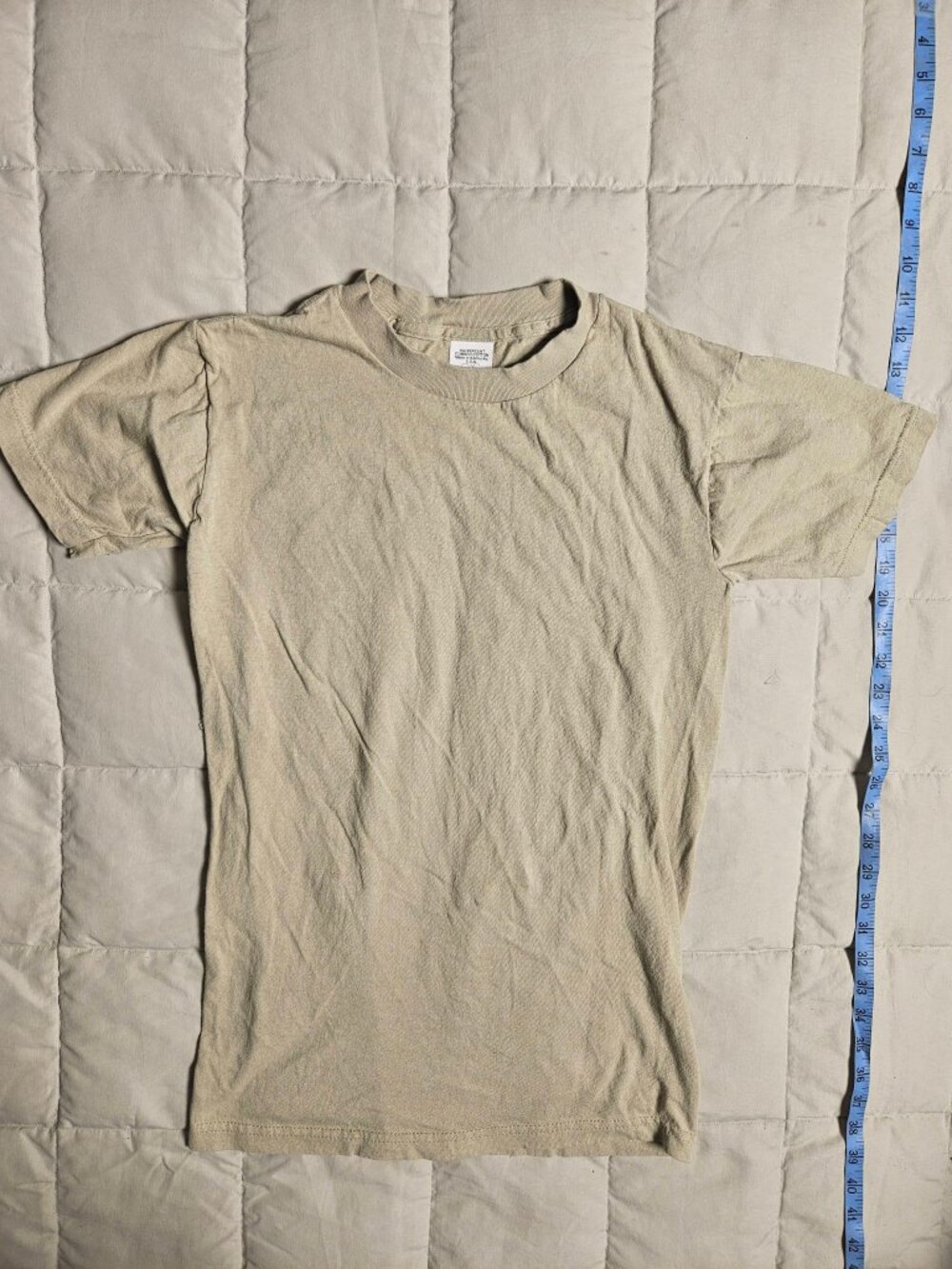 US Military Desert Tan Undershirt T-Shirt Small Campbellsville Apparel Made in U